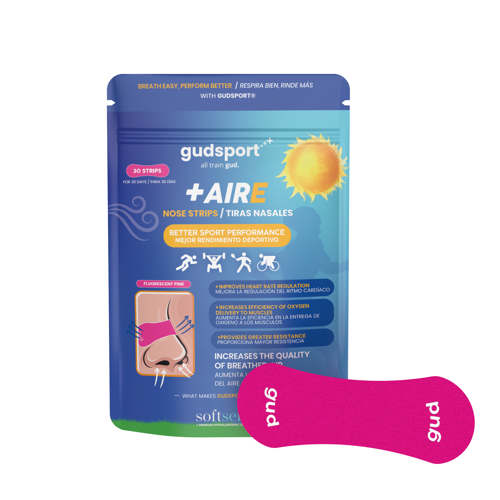Gudsport® pásky na nos (ružová)