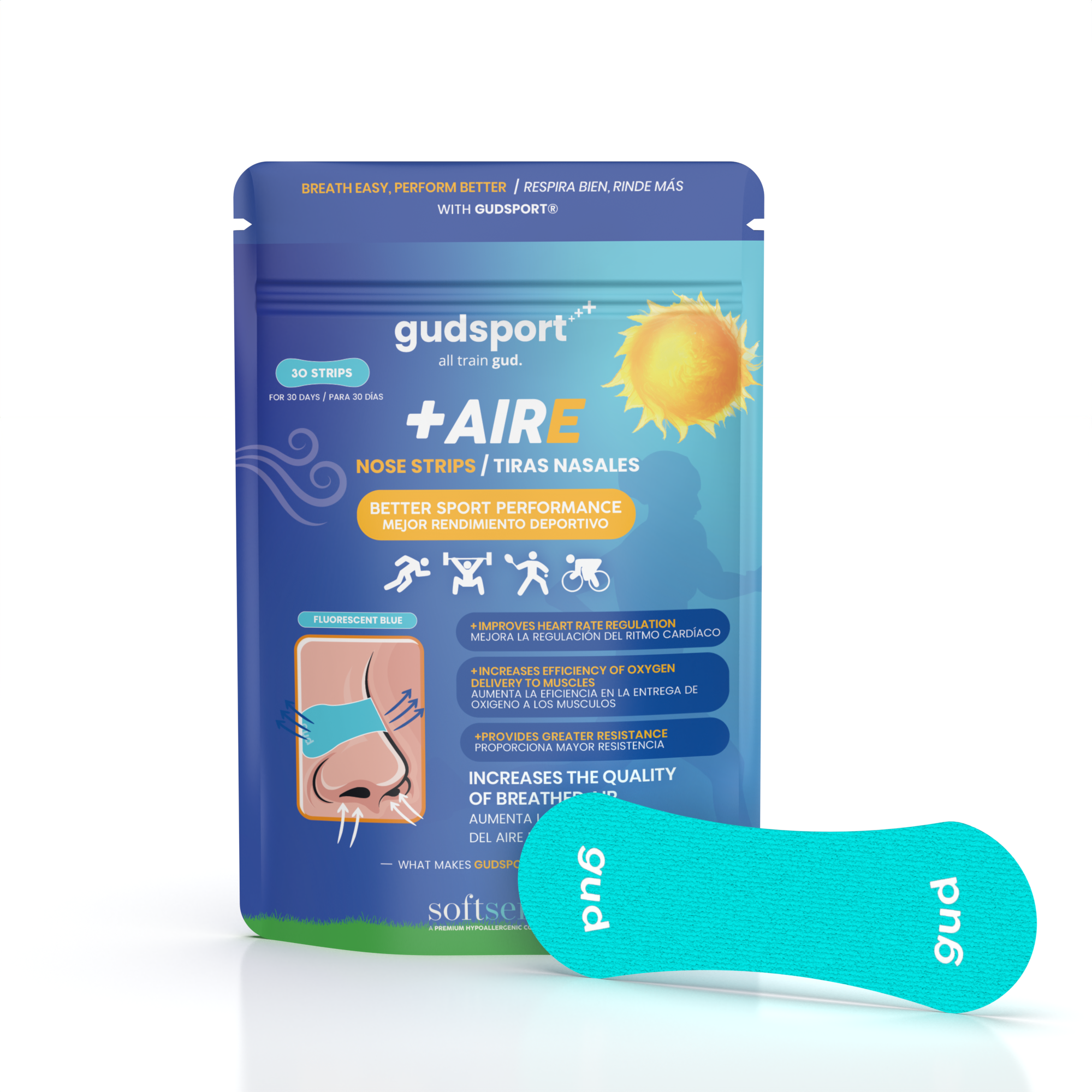 Gudsport® pásky na nos (svetlo modrá)