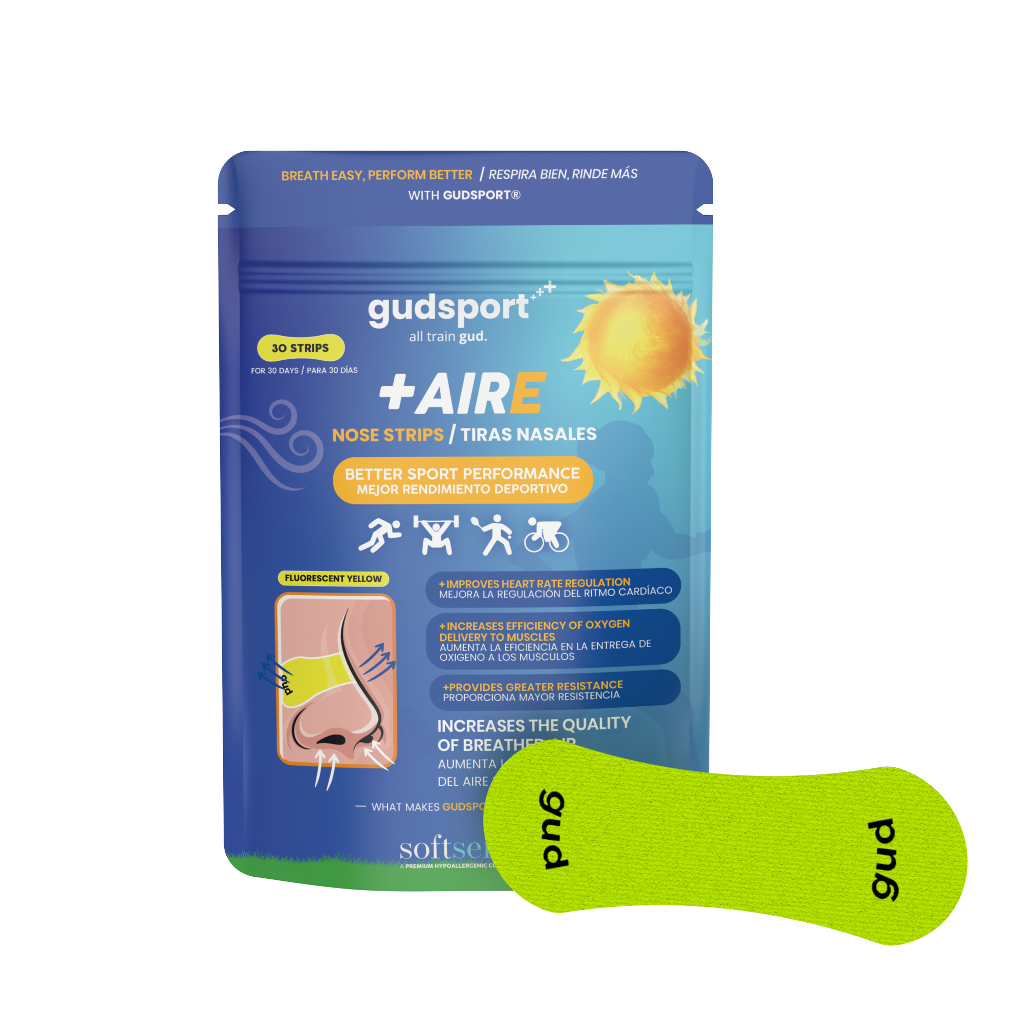 Gudsport® pásky na nos (žltá)